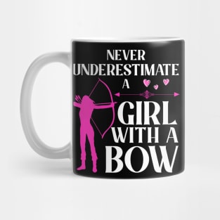 Never Underestimate A Girl With A Bow Mug